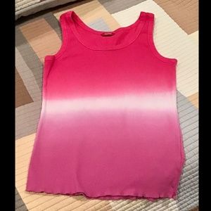 Guess hot pink white fuchsia Cotton Tank Top M/L